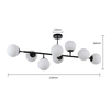 Lampa wisząca Dorado 8xE14 czarna LP-002/8P BK
