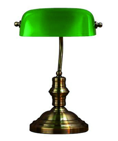 Lampa stołowa Markslöjd BANKERS 105931 Mosiądz/Zielony