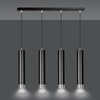 Lampa wisząca KIBO 4 BL/CHROME Emibig 643/4 czarny/chrom