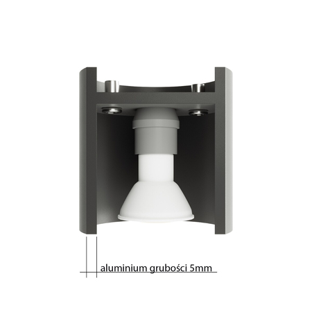 Sollux Lighting Kinkiet ORBIS 2 szary SL.0661