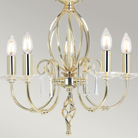 Żyrandol Elstead Lighting Aegean mosiądz AG5-POL-BRASS