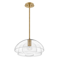 Lampa wisząca / Półplafon Lotus - 1 źródło światła - Stary mosiądz Quintiesse QN-LOTUS-P-HBR