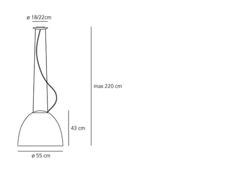 Lampa wisząca Artemide A243400APP Nur Gloss LED