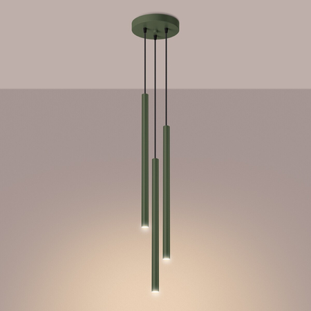 Sollux Lighting Lampa wisząca PASTELO 3P złota SL.1172