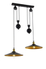 Lampa wisząca SWEDEN 2 MIRROR Azzardo AZ2476 black / gold