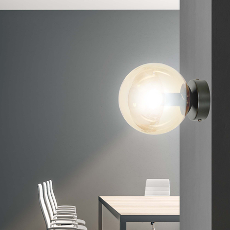 Lampa wisząca ROSSI K1 BL MIODOWY Emibig 876/K1 czarny/złoty