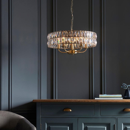 Lampa wisząca Endon Lighting Clifton 106244 mosiądz