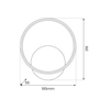 Milagro Kinkiet HOOP BLACK 7W LED ML1540 CZARNY