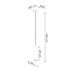 Sollux Lighting Lampa Wisząca LAGOS 1 złoty połysk SL.1200