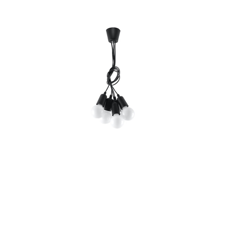 Sollux Lighting Lampa wisząca DIEGO 5 czarna SL.0574