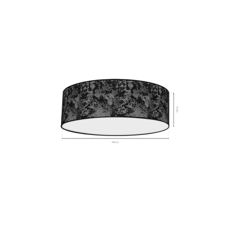 Milagro Lampa Sufitowa SATINO SILVER 3xE27 Ø60cm MLP7330 CZARNY