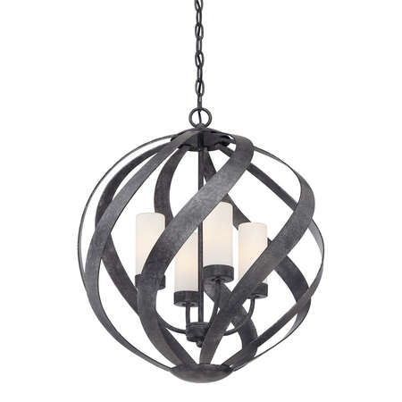 Latarnia wisząca Blacksmith - 4 źródła światła Quintiesse QN-BLACKSMITH-4P-OBK