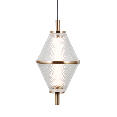 Lampa wisząca Italux Fuente PND-34395-3-HBR Złoty
