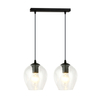 Lampa wisząca ISTAR 2 BL TRANSPARENT Emibig 679/2 czarny