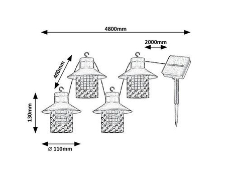 Lampa solarna Rabalux Ximpu 77003 czarny