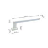Milagro Kinkiet Shine 45cm 11W LED Biały ML3877 BIAŁY