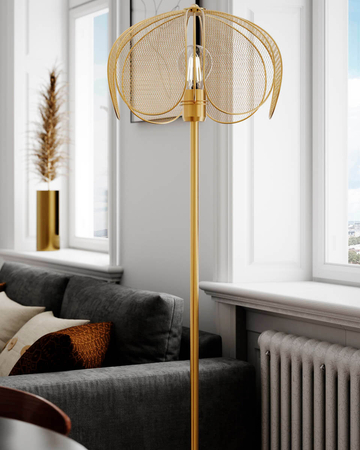 Lampa podłogowa By Rydens Daisy 4100910-6503 złoty matowy