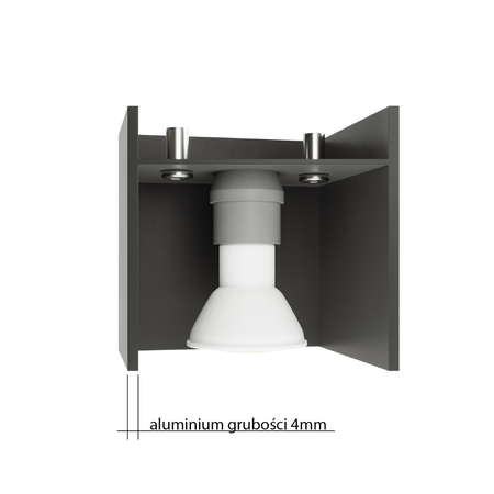 Sollux Lighting Kinkiet LOBO MAXI szary SL.0529