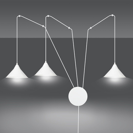 Lampa wisząca ABRAMO 3 WHITE Emibig 159/3 biały
