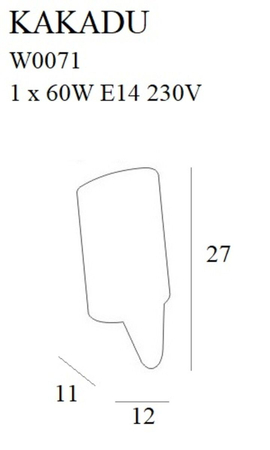 Kinkiet Maxlight KAKADU W0071 stalowy