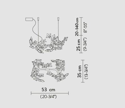 Lampa wisząca Slamp Hanami S transparent wire