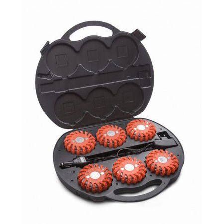 Zestaw 6 x Dysk sygnalizacyjny Mactronic red z walizką