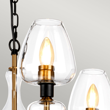 Lampa wisząca Elstead Lighting Armand czarny/mosiądz DL-ARMAND3-AB