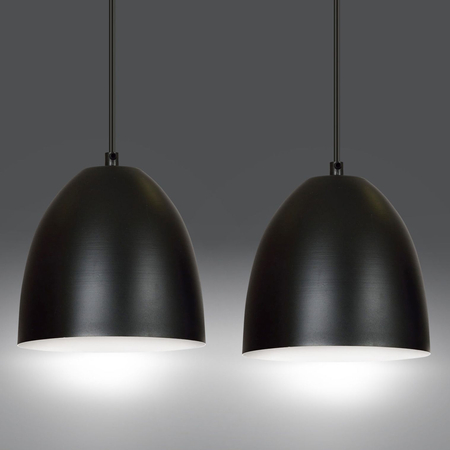 Lampa wisząca LENOX 2 BLACK / WHITE Emibig 391/2 biały/czarny
