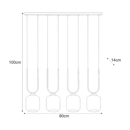 Lampa wisząca Kaja BONO K-5587 czarny, grafitowy