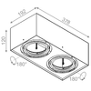 Lampa AQForm Squares Surface Biały Struktura