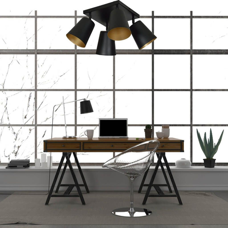 Lampa wisząca PRISM 4 BLACK / GOLD Emibig 406/4 czarny/złoty