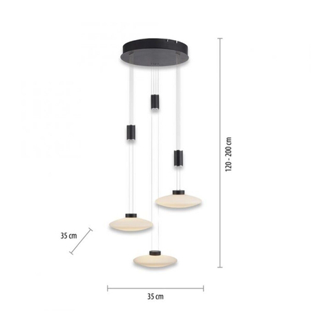 Lampa wisząca Paul Neuhaus LAUTADA 2082-18 czarny