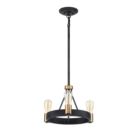 Lampa wisząca / Półplafon Silas - 3 źródła światła Quintiesse QN-SILAS-3P-DZ