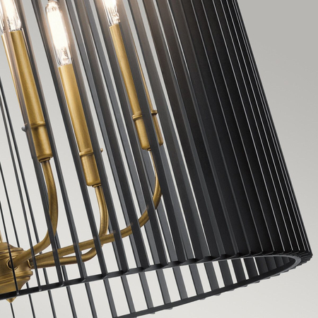 Żyrandol / Lampa wisząca Linara - 6 źródeł światła Quintiesse QN-LINARA-6P-BK