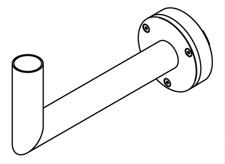 WALL ARM 154 ALUMINIUM o60