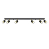 Sollux Lighting Plafon NERO 6 czarny/złoty SL.1073