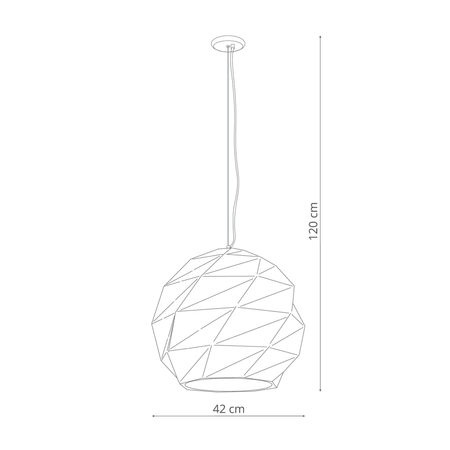 Lampa wisząca Reus kula 3xE27 biała LP-8069/1P L WH