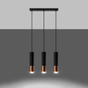 Sollux Lighting Lampa wisząca LOOPEZ 3L czarny/miedź SL.0948
