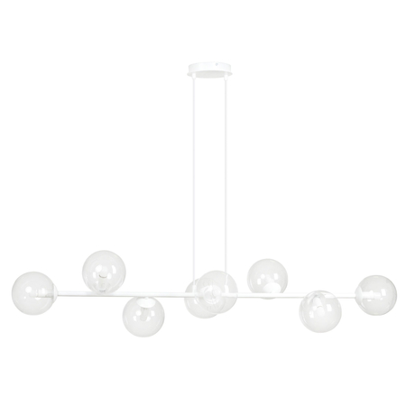 Lampa wisząca ROSSI 8 WH TRANSPARENT Emibig 877/8 biały