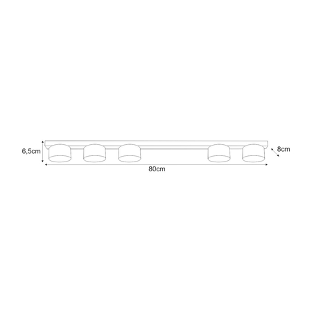Lampa sufitowa Kaja CRUZ K-5533 czarny