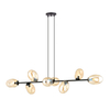 Lampa wisząca PANDORA 8 Emibig 1264/8 czarny/złoty