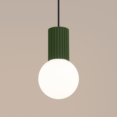 Sollux Lighting Lampa wisząca HALO 1 zielona oliwka SL.1724