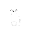 Sollux Lighting Plafon NERO 2 czarny/chrom SL.1065
