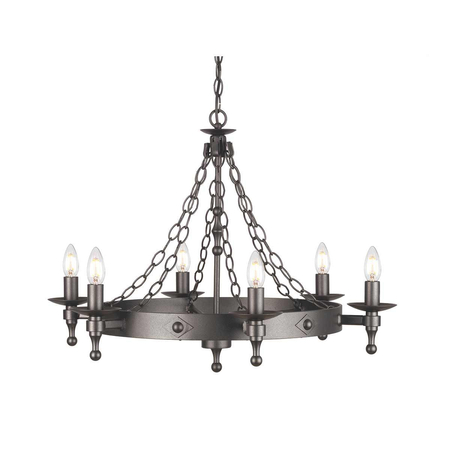 Żyrandol Elstead Lighting Warwick grafitowy WR6-GRAPHITE