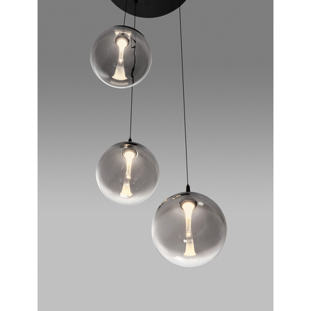 Lampa wisząca Luces Exclusivas LURVELA LE45129 szary i odcienie szarości, czarny