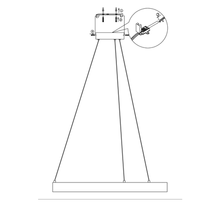 Lampa wisząca Midway mała triangle 1xLED czarna LP-033/1P S BK Triangle