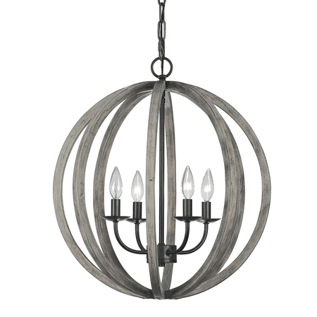 Lampa wisząca Elstead Lighting Allier drewniany FE-ALLIER-4P-WW