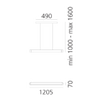 Lampa wisząca Artemide 1923010A Talo 120 LED