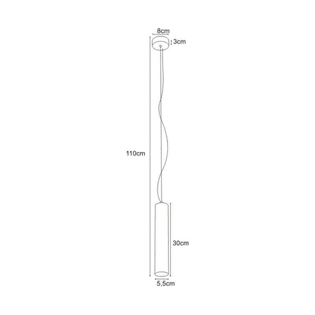 Lampa wisząca MILE BLACK Kaja K-4407 czarny
