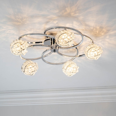 Lampa sufitowa Endon Lighting Talia 76595 chrom